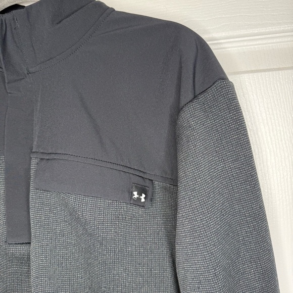 Under Armour Golf Black and Gray Men's 3/4 Sweatshirt UA Storm Size Medium GUC - Picture 2 of 7